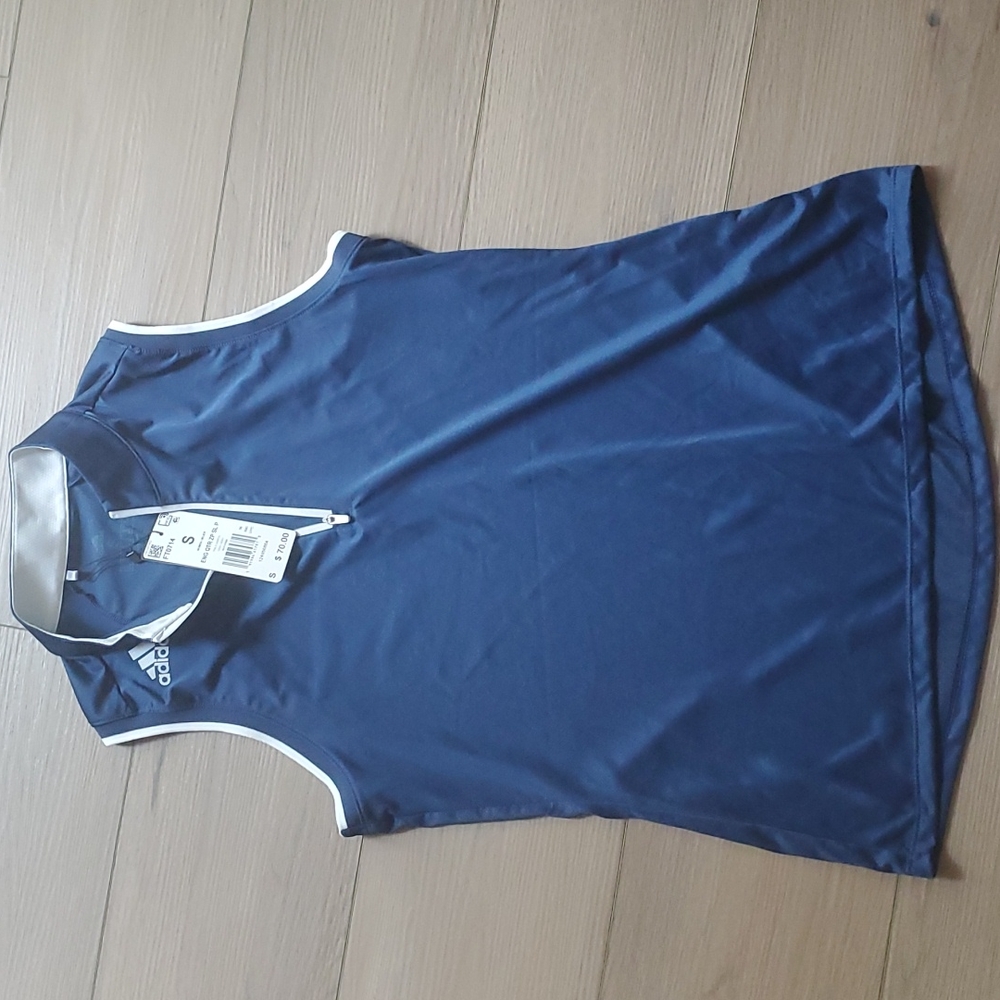 Adidas Navy Blue Polo Tank New With Tags